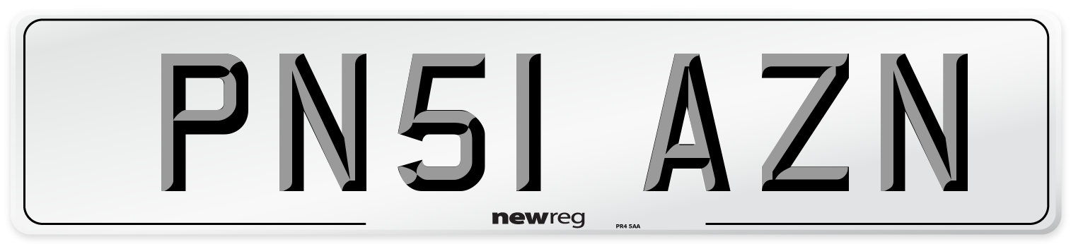 PN51 AZN Number Plate from New Reg